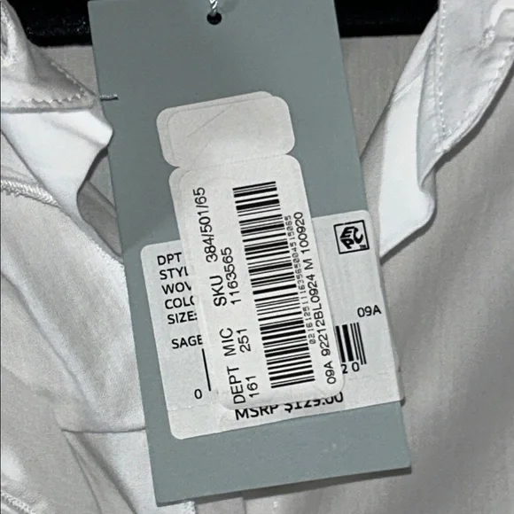 Antonio Melani Womens White Rose Flower Appliqué Button Down Shirt Size Med - Picture 3 of 10